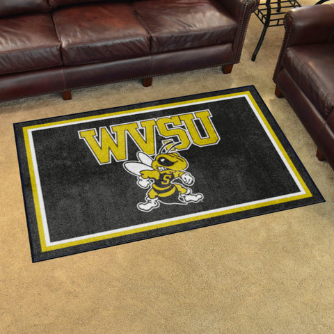 West Virginia State Yellow Jackets 4ft. x 6ft. Plush Area Rug