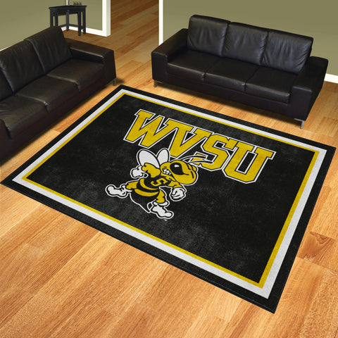 West Virginia State Yellow Jackets 8ft. x 10 ft. Plush Area Rug