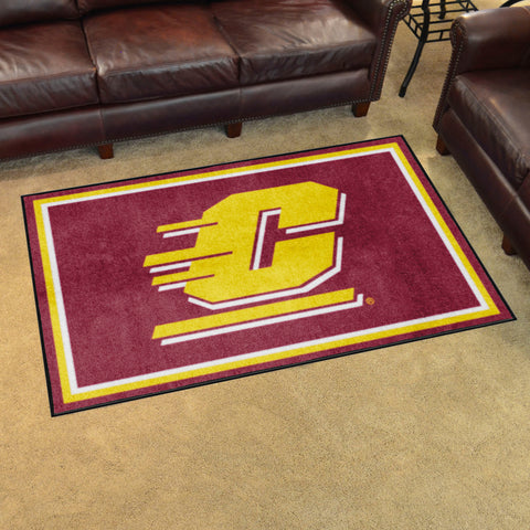 Central Michigan Chippewas 4ft. x 6ft. Plush Area Rug