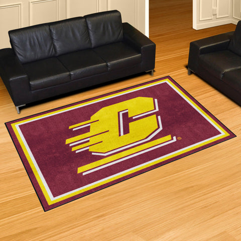 Central Michigan Chippewas 5ft. x 8 ft. Plush Area Rug