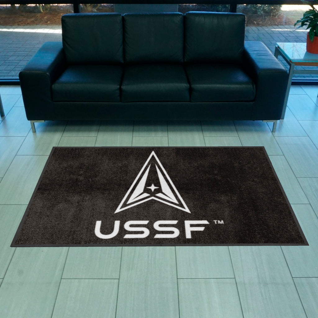 U.S. Space Force 4X6 High-Traffic Mat with Durable Rubber Backing - Landscape Orientation