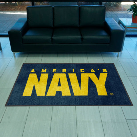 U.S. Navy 4X6 High-Traffic Mat with Durable Rubber Backing - Landscape Orientation