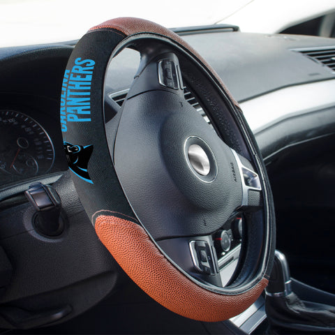 Carolina Panthers Football Grip Steering Wheel Cover 15" Diameter