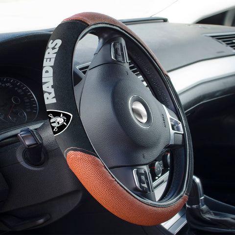 Las Vegas Raiders Football Grip Steering Wheel Cover 15" Diameter