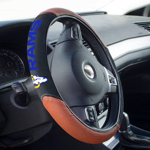 Los Angeles Rams Football Grip Steering Wheel Cover 15" Diameter