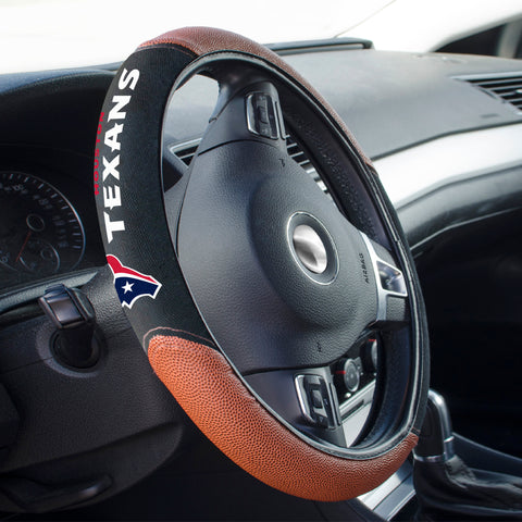 Houston Texans Football Grip Steering Wheel Cover 15" Diameter