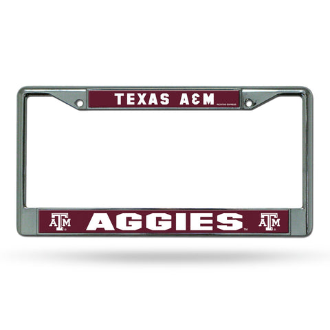 Texas A&M Aggies License Plate Frame Chrome Printed Insert Special Order