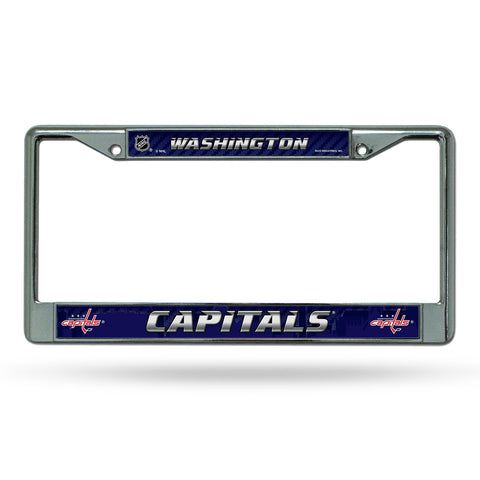 Washington Capitals License Plate Frame Chrome Printed Insert Special Order