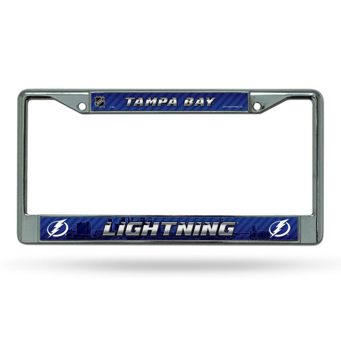 Tampa Bay Lightning License Plate Frame Chrome Printed Insert Special Order
