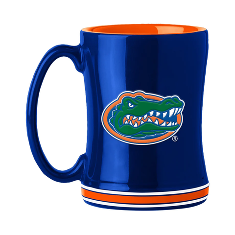 Florida Gators Coffee Mug 14oz Sculpted Relief Team Color