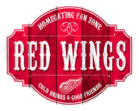 Detroit Red Wings Sign Wood 12 Inch Homegating Tavern - Special Order