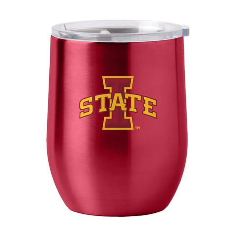 Iowa State Cyclones Travel Tumbler 16oz Stainless Steel Curved
