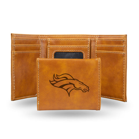 Denver Broncos Wallet Trifold Laser Engraved