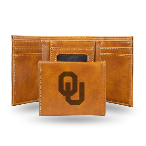 Oklahoma Sooners Wallet Trifold Laser Engraved
