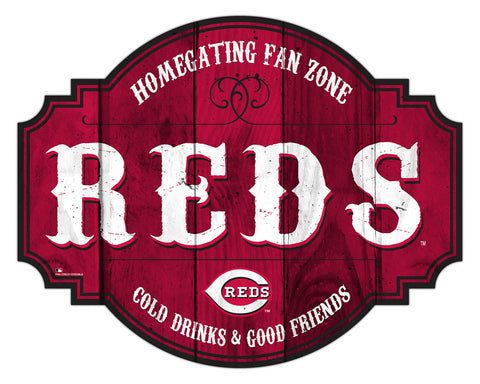 Cincinnati Reds Sign Wood 12 Inch Homegating Tavern - Special Order