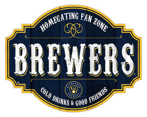 Milwaukee Brewers Sign Wood 12 Inch Homegating Tavern