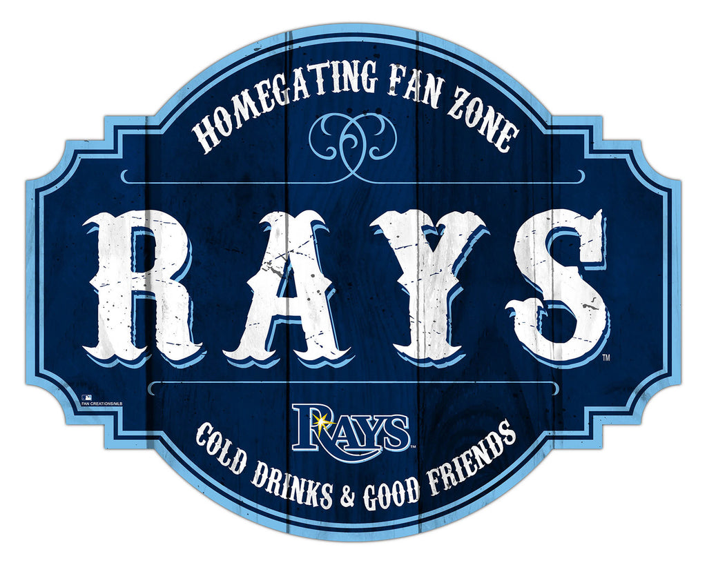 Tampa Bay Rays Sign Wood 12 Inch Homegating Tavern