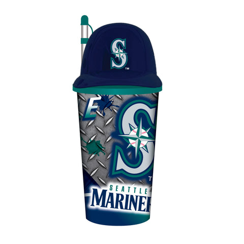 Seattle Mariners Helmet Cup 32oz Plastic with Straw
