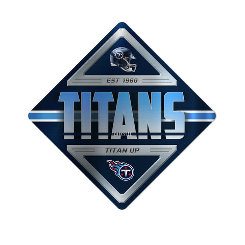 Tennessee Titans Sign Metal Diamond Shape