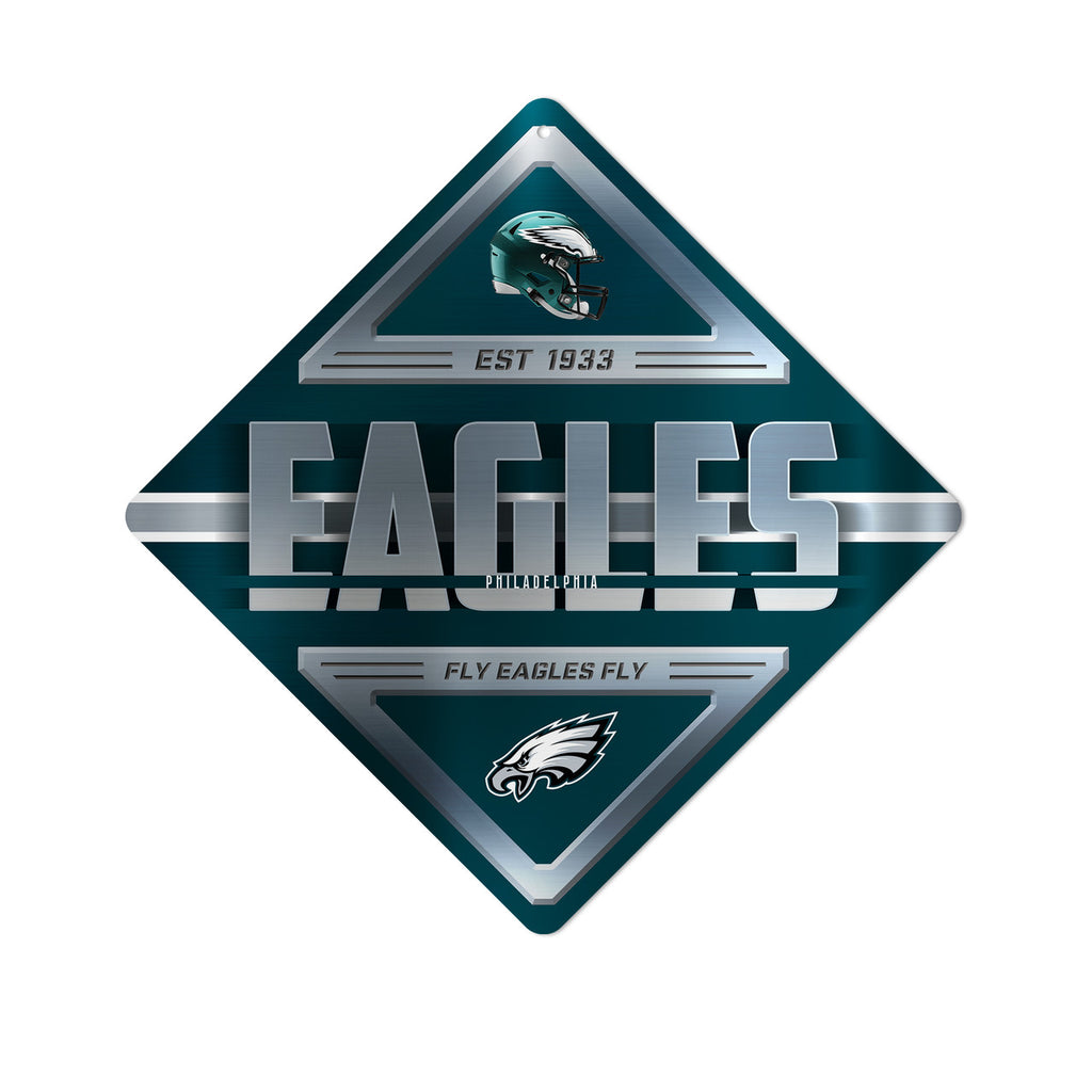 Philadelphia Eagles Sign Metal Diamond Shape
