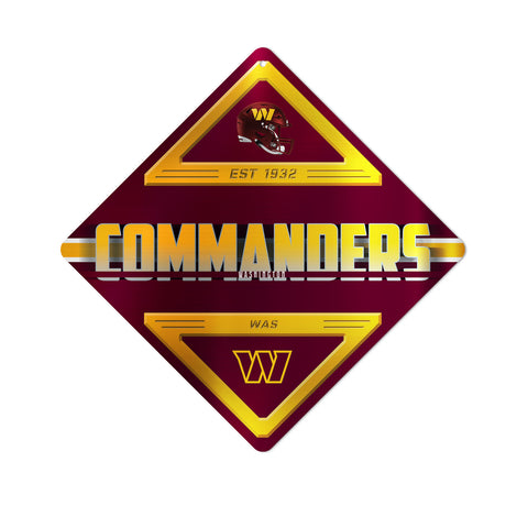 Washington Commanders Sign Metal Diamond Shape