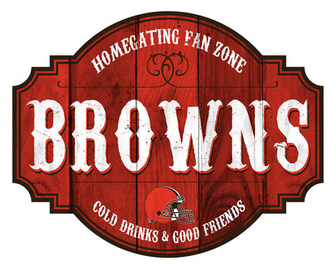 Cleveland Browns Sign Wood 12 Inch Homegating Tavern
