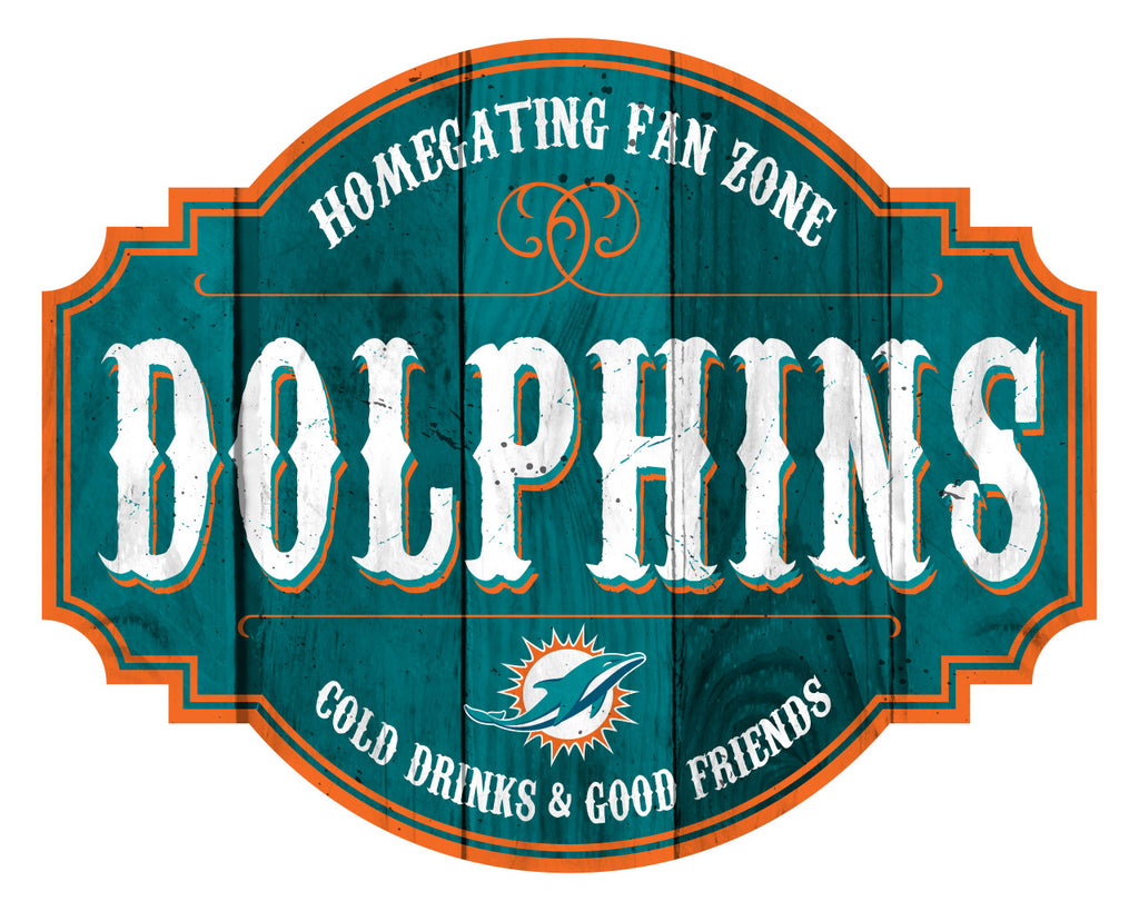 Miami Dolphins Sign Wood 12 Inch Homegating Tavern