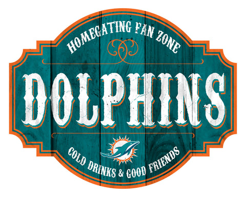 Miami Dolphins Sign Wood 12 Inch Homegating Tavern
