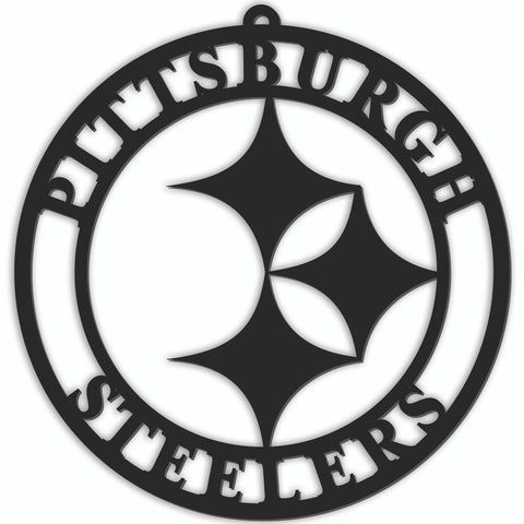 Pittsburgh Steelers Sign Door Hanger 16 Inch