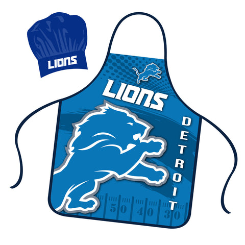 Detroit Lions Chef Hat and Apron Set