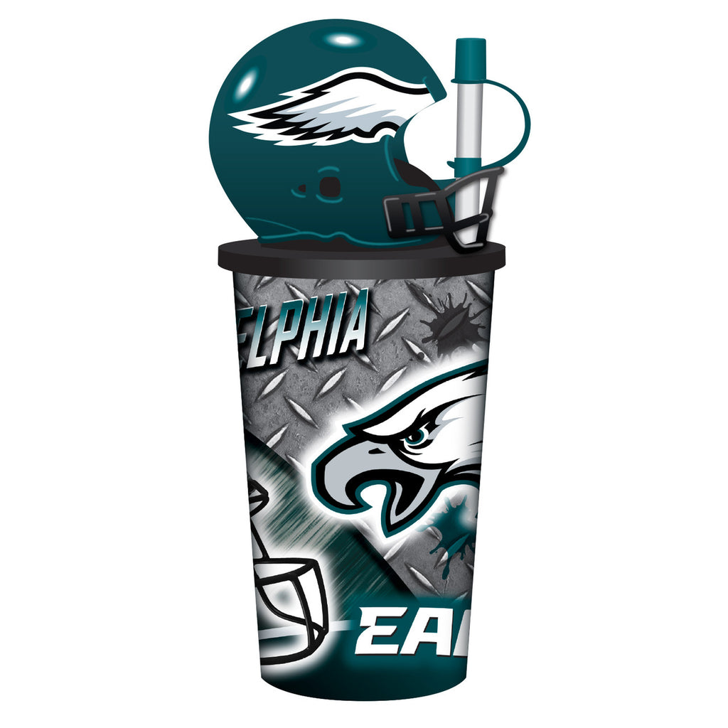 Philadelphia Eagles Helmet Cup 32oz Plastic with Straw