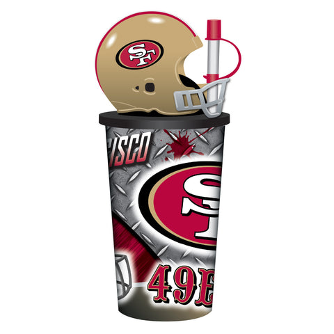 San Francisco 49ers Helmet Cup 32oz Plastic with Straw