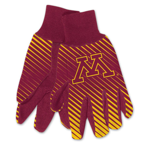 Minnesota Golden Gophers Gloves Two Tone Style Adult Size