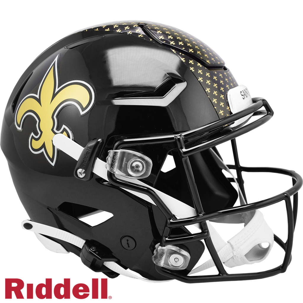 New Orleans Saints Helmet Riddell Authentic Full Size SpeedFlex Style On-Field Alternate