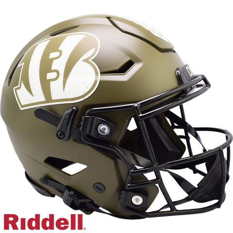 Cincinnati Bengals Helmet Riddell Authentic Full Size SpeedFlex Style Salute To Service 2022