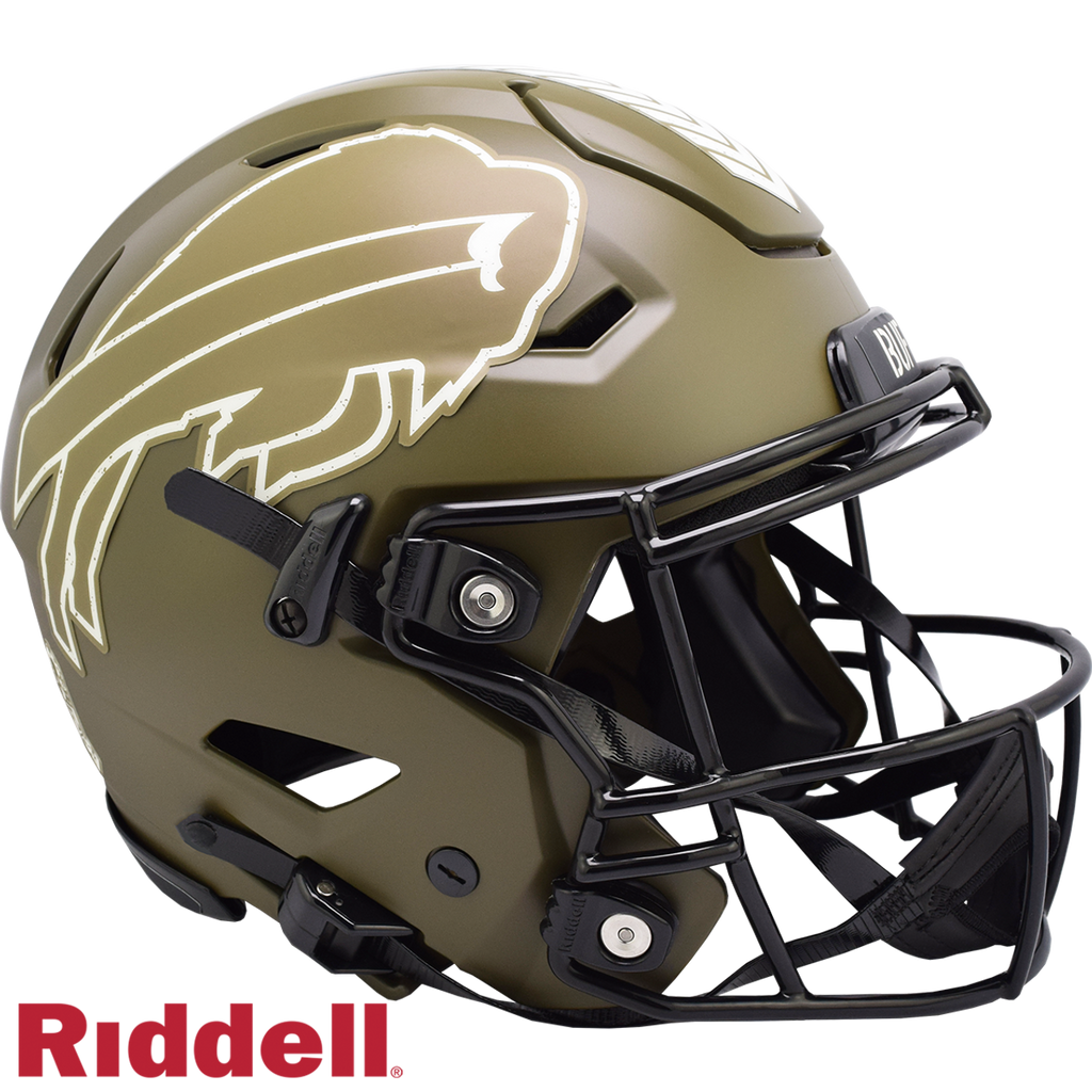 Buffalo Bills Helmet Riddell Authentic Full Size SpeedFlex Style Salute To Service 2022