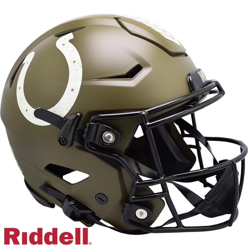 Indianapolis Colts Helmet Riddell Authentic Full Size SpeedFlex Style Salute To Service 2022