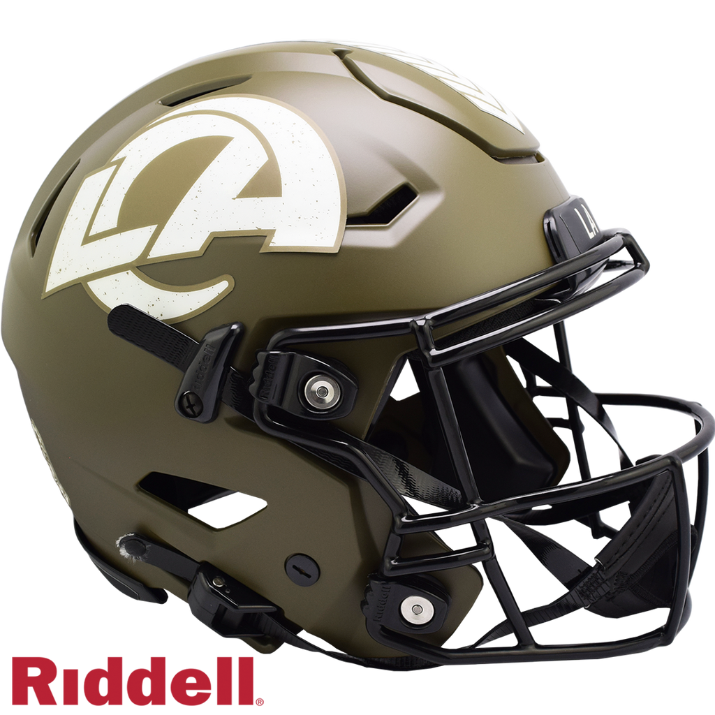 Los Angeles Rams Helmet Riddell Authentic Full Size SpeedFlex Style Salute To Service