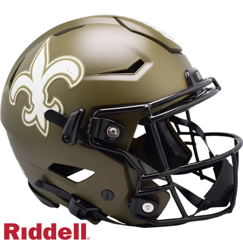New Orleans Saints Helmet Riddell Authentic Full Size SpeedFlex Style Salute To Service 2022