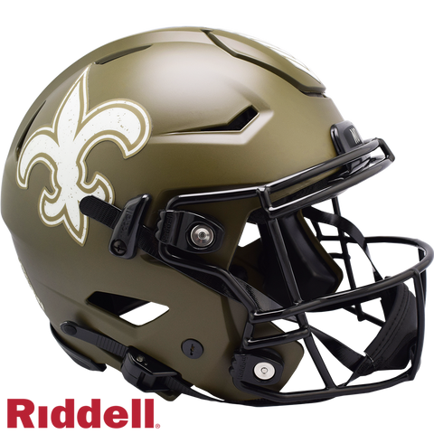 New Orleans Saints Helmet Riddell Authentic Full Size SpeedFlex Style Salute To Service
