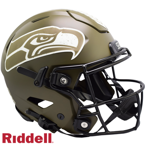 Seattle Seahawks Helmet Riddell Authentic Full Size SpeedFlex Style Salute To Service 2022