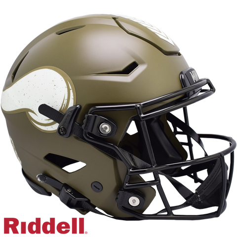 Minnesota Vikings Helmet Riddell Authentic Full Size SpeedFlex Style Salute To Service