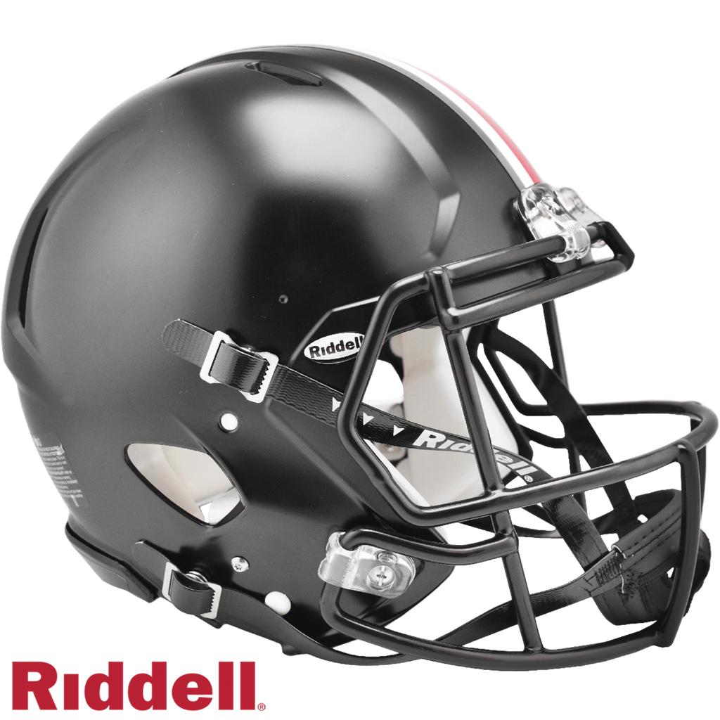 Ohio State Buckeyes Helmet Riddell Authentic Full Size Speed Style Black Alternate