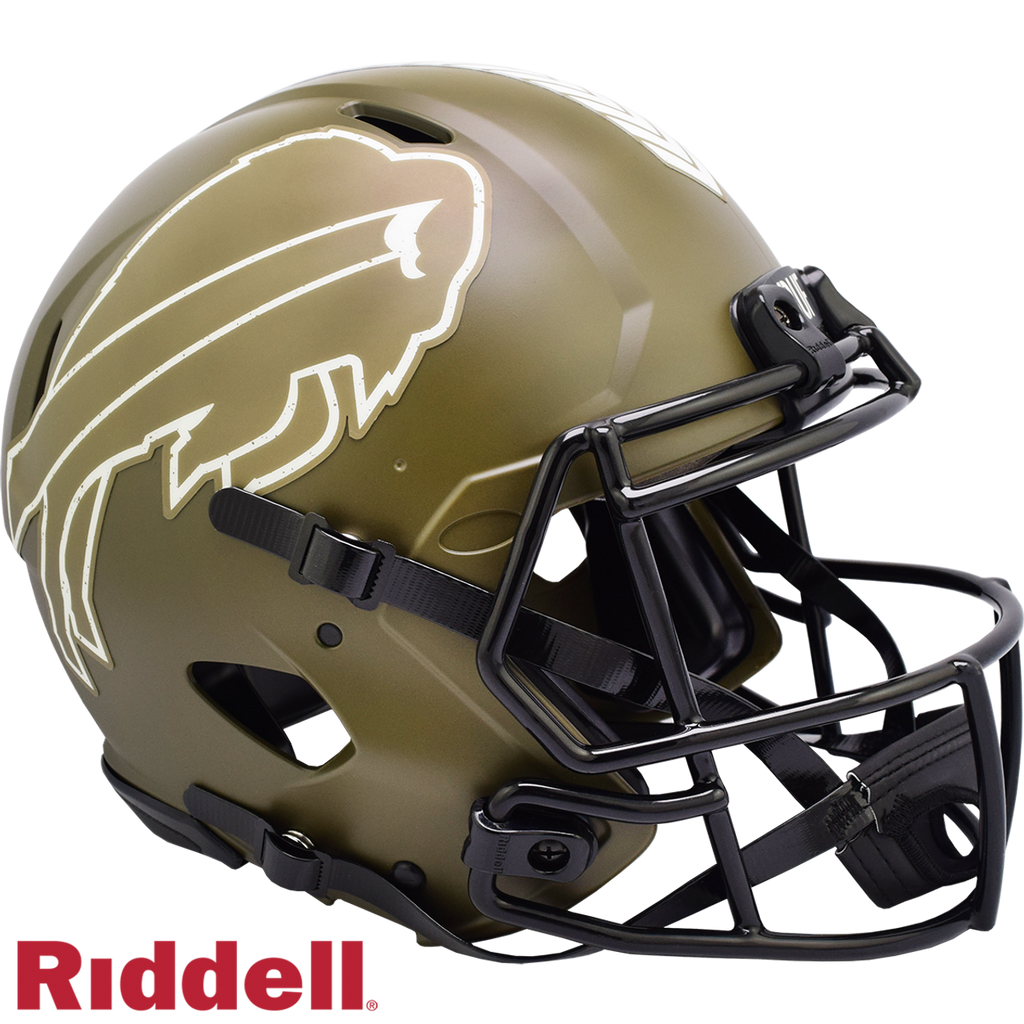 Buffalo Bills Helmet Riddell Authentic Full Size Speed Style Salute To Service