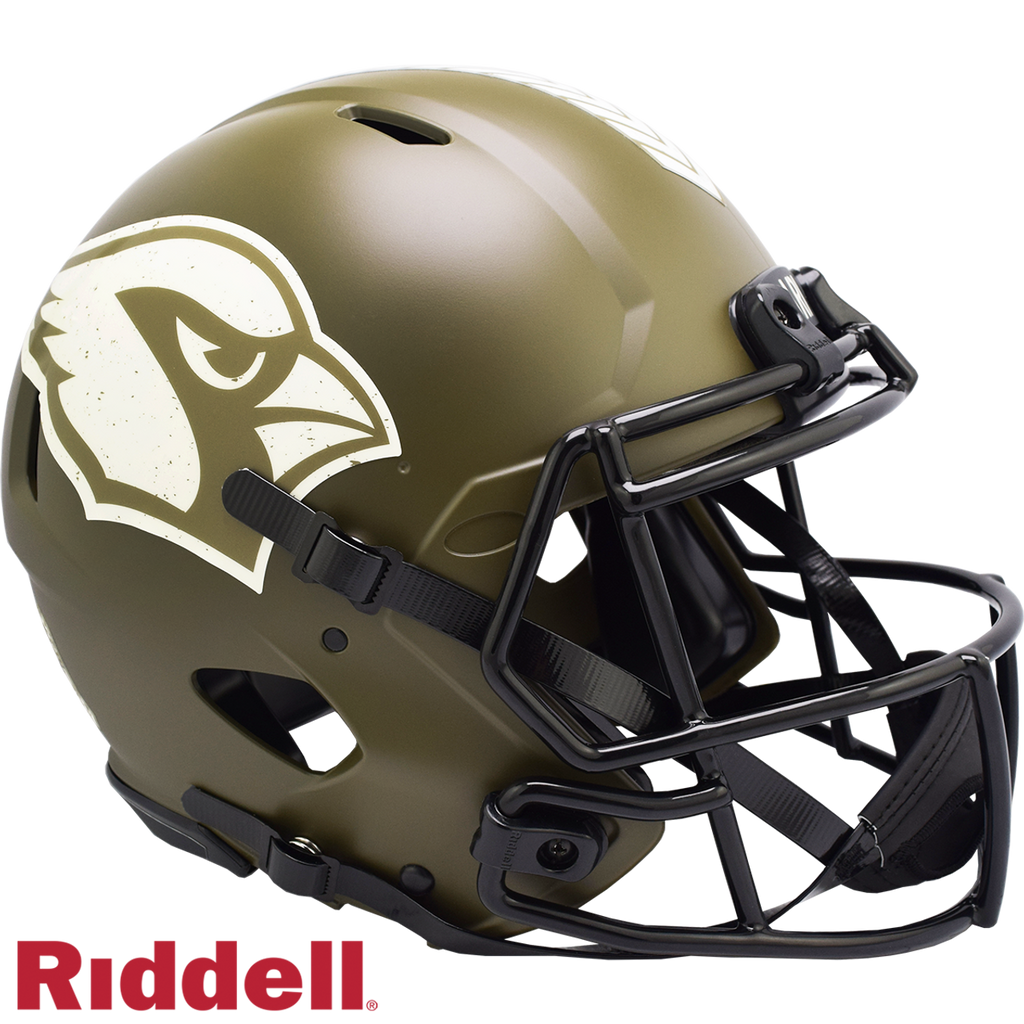 Arizona Cardinals Helmet Riddell Authentic Full Size Speed Style Salute To Service