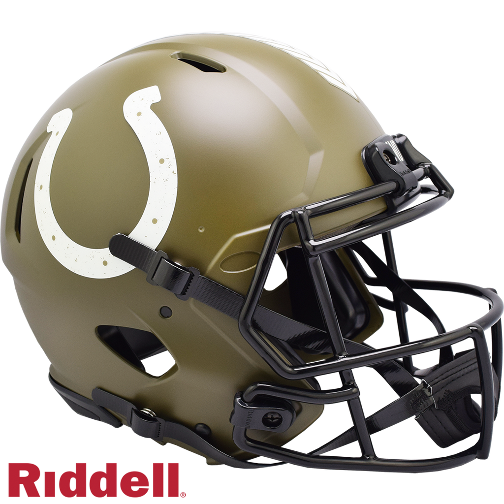 Indianapolis Colts Helmet Riddell Authentic Full Size Speed Style Salute To Service 2022