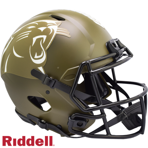 Carolina Panthers Helmet Riddell Authentic Full Size Speed Style Salute To Service 2022