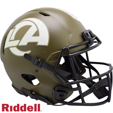 Los Angeles Rams Helmet Riddell Authentic Full Size Speed Style Salute To Service