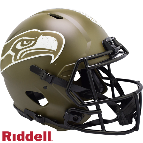 Seattle Seahawks Helmet Riddell Authentic Full Size Speed Style Salute To Service 2022