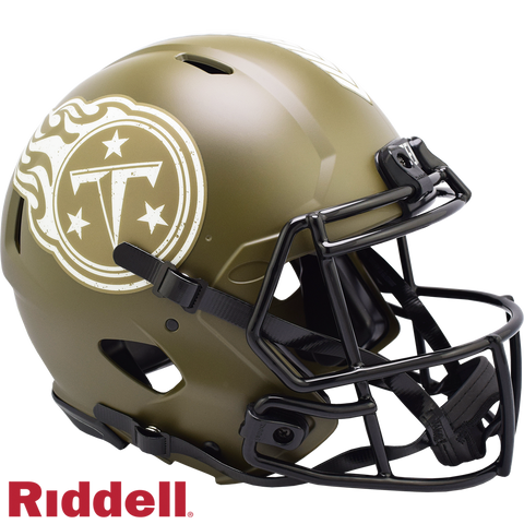 Tennessee Titans Helmet Riddell Authentic Full Size Speed Style Salute To Service 2022